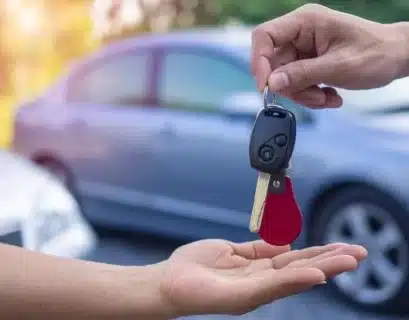 Clé d'une voiture de location