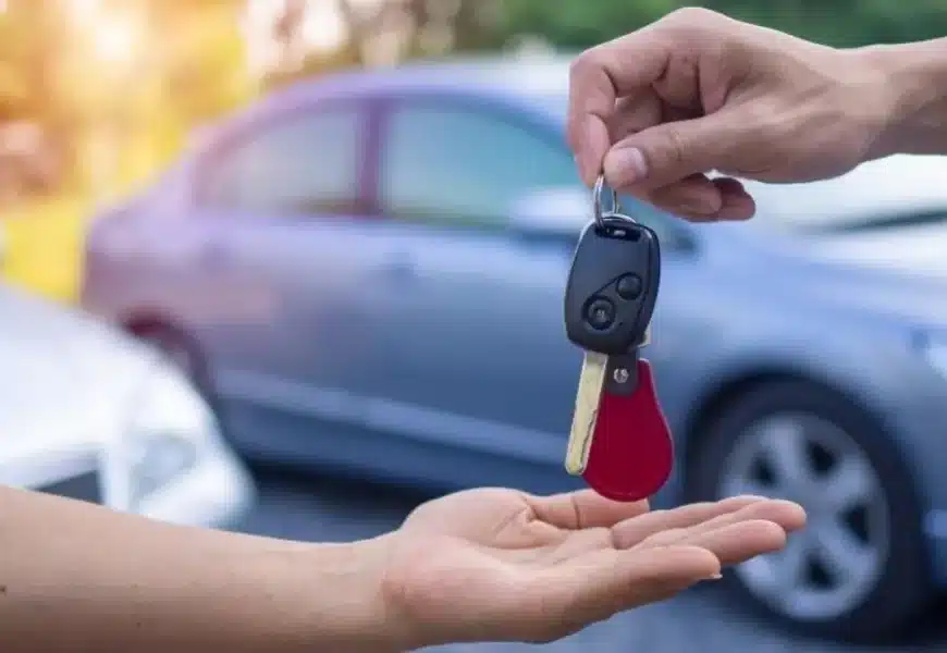 Clé d'une voiture de location